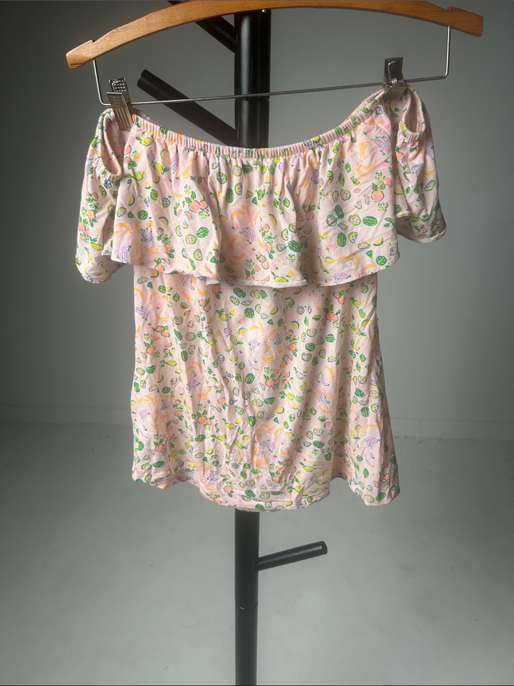 Lilly Pulitzer Pink Floral Off-Shoulder Ruffle Tunic